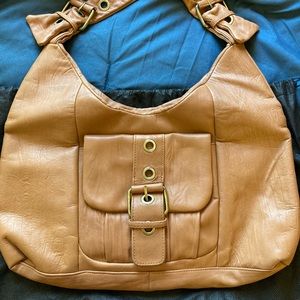 Genuine leather Adrienne Vittadini bag- camel colored